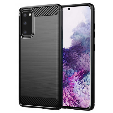 TPU gel maska "Brushed Carbon" za Samsung Galaxy S20 - crn