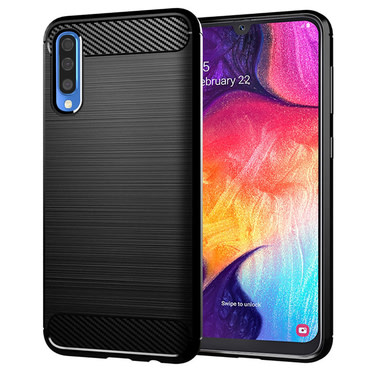 TPU gel maska "Brushed Carbon" za Samsung Galaxy A50 / A30s / A50s - crn