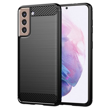 TPU gel maska "Brushed Carbon" za Samsung Galaxy S21 Plus - crn