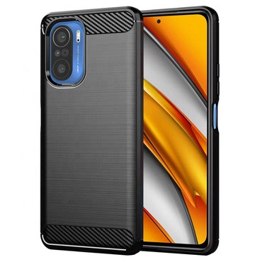 TPU gel maska "Brushed Carbon" za Xiaomi Poco F3 / Mi 11i - crn