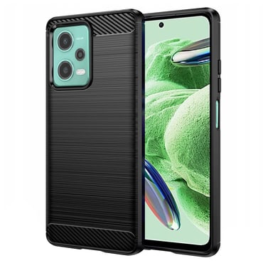 TPU gel maska "Brushed Carbon" za Xiaomi Redmi Note 12 5G - crn