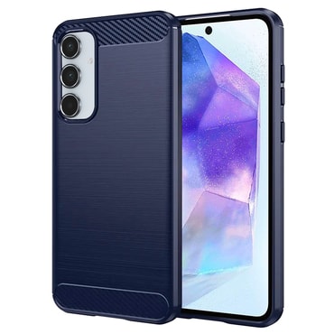 TPU gel maska "Brushed Carbon" za Samsung Galaxy A55 - plav