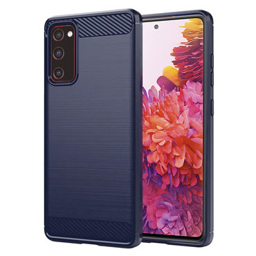TPU gel maska "Brushed Carbon" za Samsung Galaxy S20 FE - plav