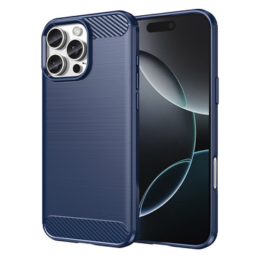 TPU gel maska "Brushed Carbon" za iPhone 16 Pro - plav