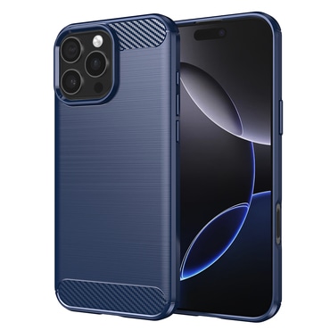 TPU gel maska "Brushed Carbon" za iPhone 16 Pro Max - plav