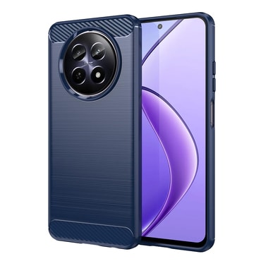 TPU gel maska "Brushed Carbon" za Realme 12 - plav