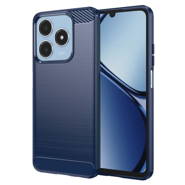 TPU gel maska "Brushed Carbon" za Realme C61 - plav