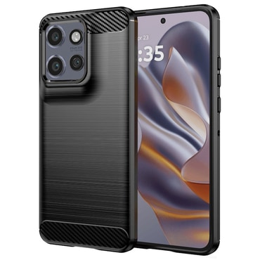 TPU gel maska "Brushed Carbon" za Motorola Edge 50 Neo - crn