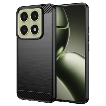 TPU gel maska "Brushed Carbon" za Xiaomi 14T - crn