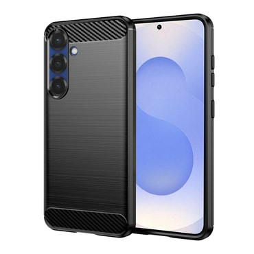 TPU gel maska "Brushed Carbon" za Samsung Galaxy S25 - crn