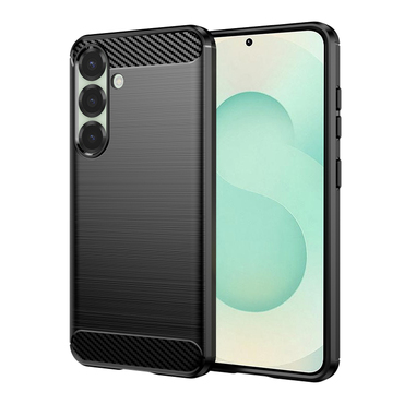 TPU gel maska "Brushed Carbon" za Samsung Galaxy S25 Plus - crn