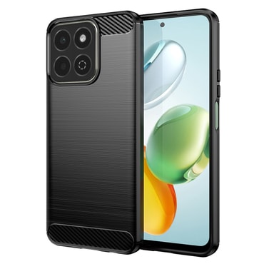 TPU gel maska "Brushed Carbon" za Honor 200 Smart - crn