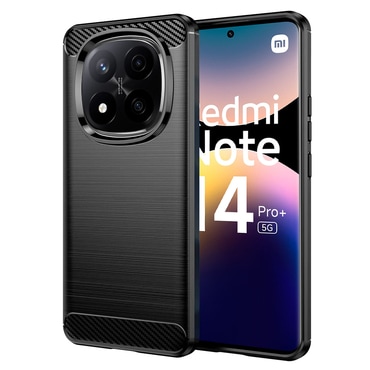 TPU gel maska "Brushed Carbon" za Xiaomi Redmi Note 14 Pro Plus 5G - crn