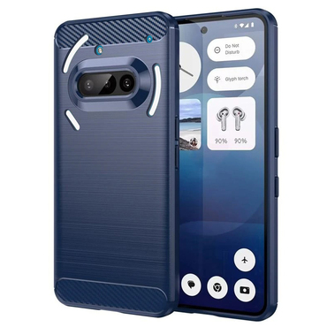 TPU gel maska "Brushed Carbon" za Nothing Phone (3a) - plav