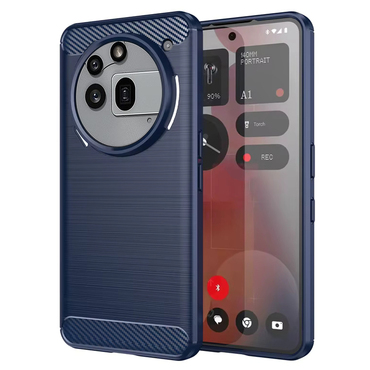 TPU gel maska "Brushed Carbon" za Nothing Phone (3a) Pro - plav