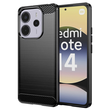 TPU gel maska "Brushed Carbon" za Xiaomi Redmi Note 14 4G - crn