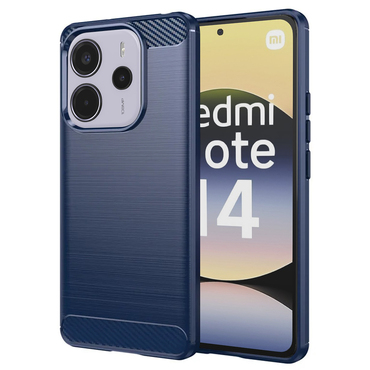 TPU gel maska "Brushed Carbon" za Xiaomi Redmi Note 14 4G - plav