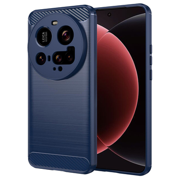 TPU gel maska "Brushed Carbon" za Xiaomi 15 Ultra - plav