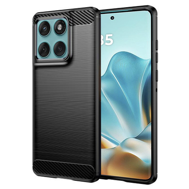 TPU gel maska "Brushed Carbon" za Motorola Edge 60 / 60 Fusion - crn