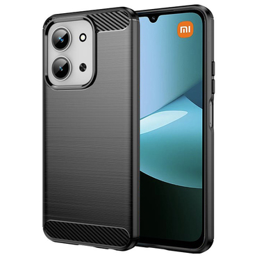 TPU gel maska "Brushed Carbon" za Xiaomi Redmi 15C 4G / Redmi 15C 5G / Poco C85 - crn