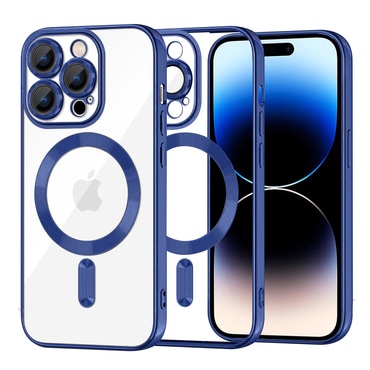 Maskica Techsuit "Luxury Crystal MagSafe" za iPhone 14 Pro - tamno plav