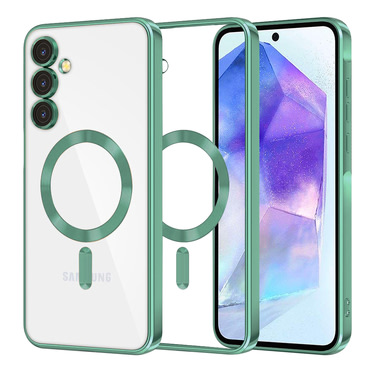 Maskica Techsuit "Luxury Crystal MagSafe" za Samsung Galaxy A55 - svijetlo zelen