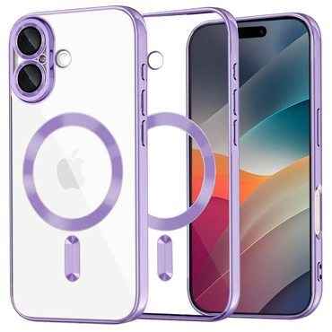 Maskica Techsuit "Luxury Crystal MagSafe" za iPhone 17 - svijetlo ljubičast