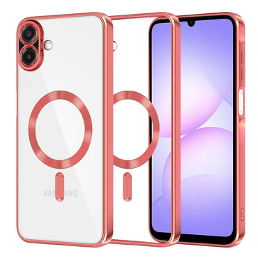 Maskica Techsuit "Luxury Crystal MagSafe" za Samsung Galaxy A07 - crven