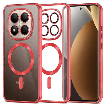 Maskica Techsuit "Luxury Crystal MagSafe" za Xiaomi Redmi Note 15 Pro Plus / Poco M8 Pro - crven