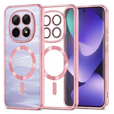 Maskica Techsuit "Luxury Crystal MagSafe" za Xiaomi Redmi Note 15 4G / Redmi Note 15 5G / Poco M8 - roza