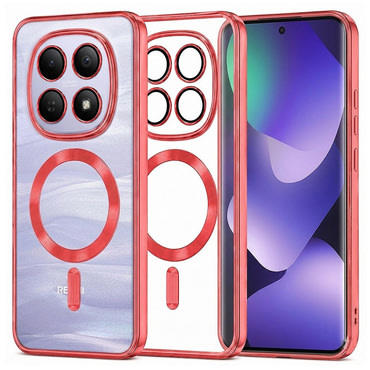 Maskica Techsuit "Luxury Crystal MagSafe" za Xiaomi Redmi Note 15 4G / Redmi Note 15 5G / Poco M8 - crven