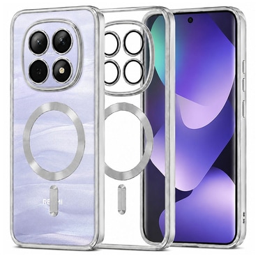 Maskica Techsuit "Luxury Crystal MagSafe" za Xiaomi Redmi Note 15 4G / Redmi Note 15 5G / Poco M8 - srebrn