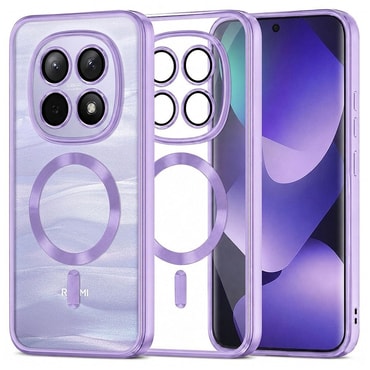 Maskica Techsuit "Luxury Crystal MagSafe" za Xiaomi Redmi Note 15 4G / Redmi Note 15 5G / Poco M8 - svijetlo ljubičast