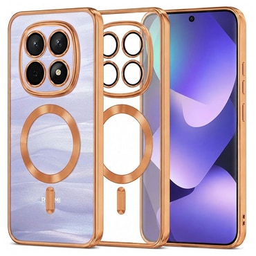 Maskica Techsuit "Luxury Crystal MagSafe" za Xiaomi Redmi Note 15 4G / Redmi Note 15 5G / Poco M8 - narančast