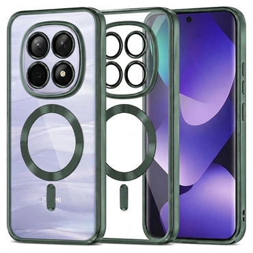 Maskica Techsuit "Luxury Crystal MagSafe" za Xiaomi Redmi Note 15 4G / Redmi Note 15 5G / Poco M8 - tamno zelen