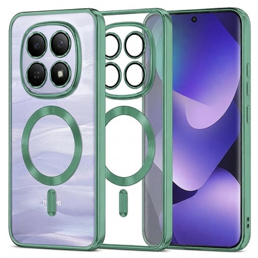 Maskica Techsuit "Luxury Crystal MagSafe" za Xiaomi Redmi Note 15 4G / Redmi Note 15 5G / Poco M8 - svijetlo zelen