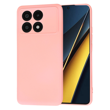 Silikonska maska Techsuit SoftFlex za Xiaomi Poco X6 Pro - chalk pink
