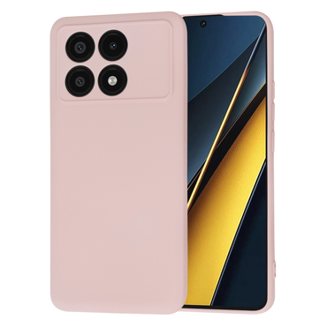 Silikonska maska Techsuit SoftFlex za Xiaomi Poco X6 Pro - svijetlo roza