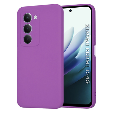 Silikonska maska Techsuit SoftFlex za Xiaomi Redmi 15 4G / 5G - ljubičasta