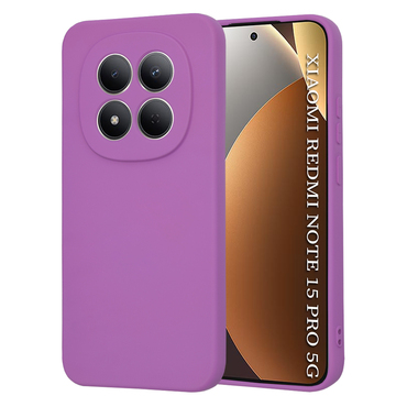 Silikonska maska Techsuit SoftFlex za Xiaomi Redmi Note 15 Pro 5G - ljubičasta