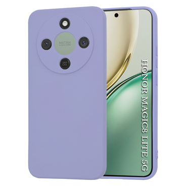 Silikonska maska Techsuit SoftFlex za Honor Magic8 Lite - svijetlo ljubičasta