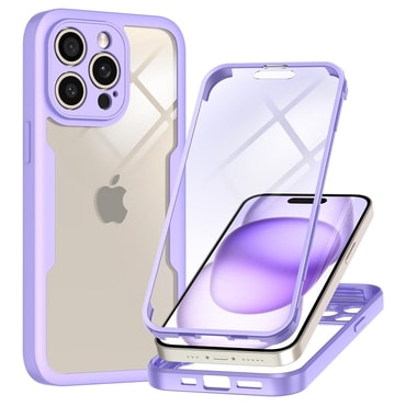 Hibridna Full Body maskica Techsuit "ColorVerse 360" za iPhone 15 Pro - purple