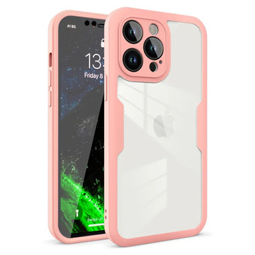 Hibridna Full Body maskica Techsuit "ColorVerse 360" za iPhone 12 Pro - pink
