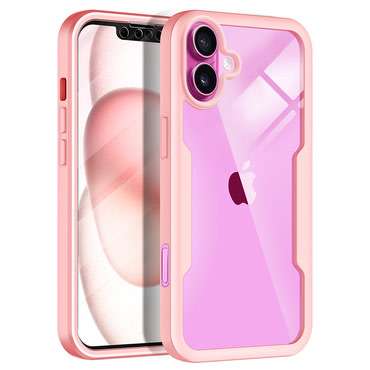 Hibridna Full Body maskica Techsuit "ColorVerse 360" za iPhone 16 Plus - pink