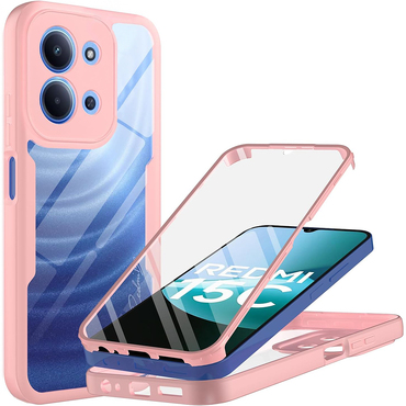 Hibridna Full Body maskica Techsuit "ColorVerse 360" za Xiaomi Redmi 15C 4G / 5G - pink
