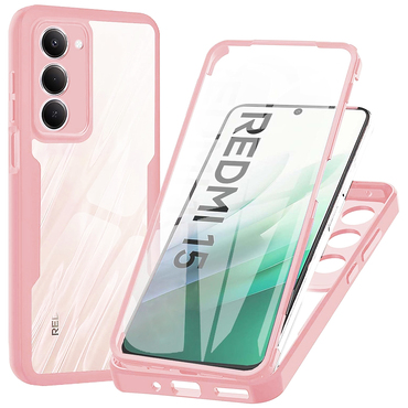 Hibridna Full Body maskica Techsuit "ColorVerse 360" za Xiaomi Redmi 15 5G / 4G - pink