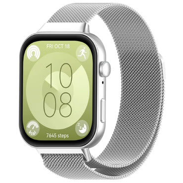 Metalni remen Techsuit "W009" za Huawei Watch Fit 3 / Fit 4 / Fit 4 Pro / Fit 5 / Fit 5 Pro - srebrni
