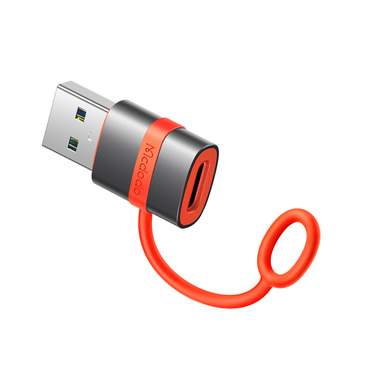 USB-C na USB-A OTG adapter Mcdodo "OT-3800" sa silikonskom kukom, 5Gbps - grey