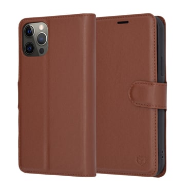 Torbica Techsuit "Leather Folio" za iPhone 12 Pro - smeđ