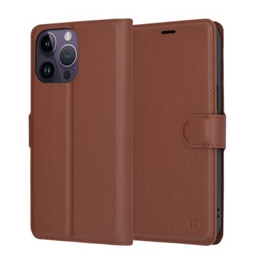 Torbica Techsuit "Leather Folio" za iPhone 14 Pro Max - smeđ